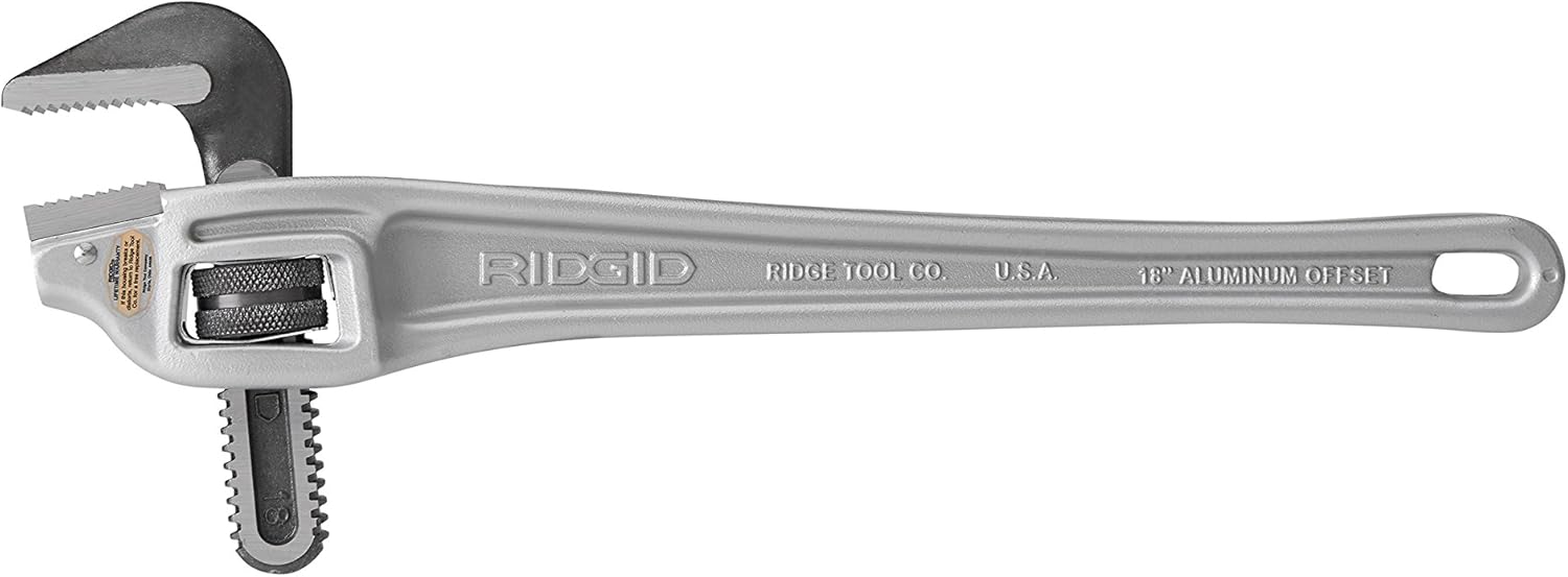 Ridgid 31125 Model 18 Aluminum Offset Pipe Wrench, 18-Inch Plumbing Wrench