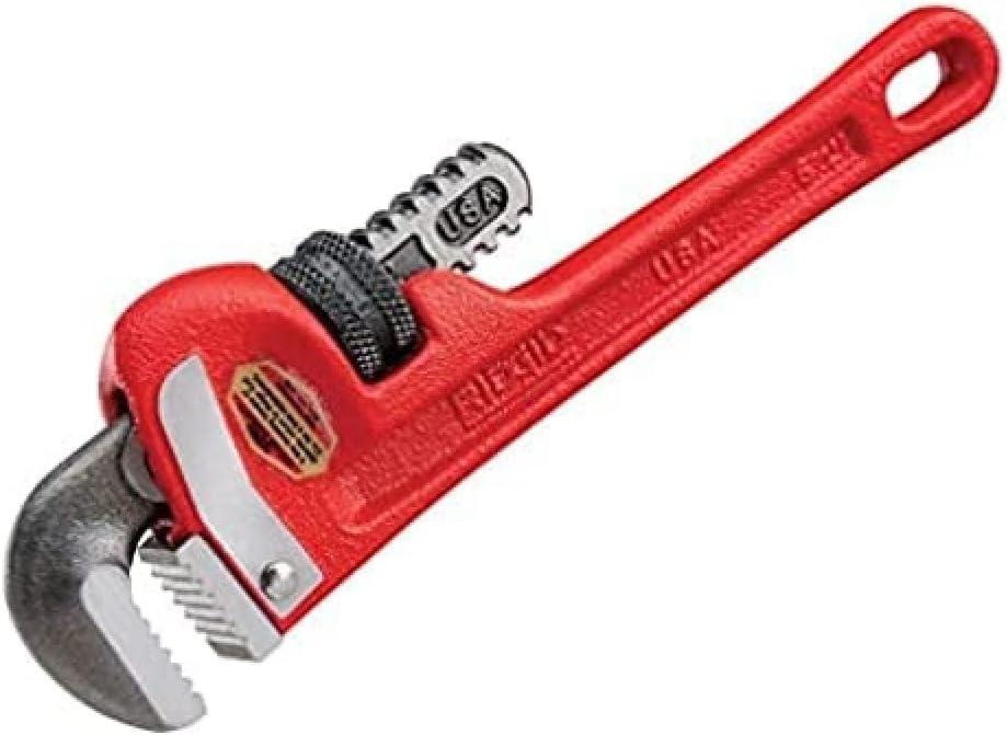 RIDGID 31020 Heavy-Duty Straight Pipe Wrench 14-inch Plumbing Wrench Red