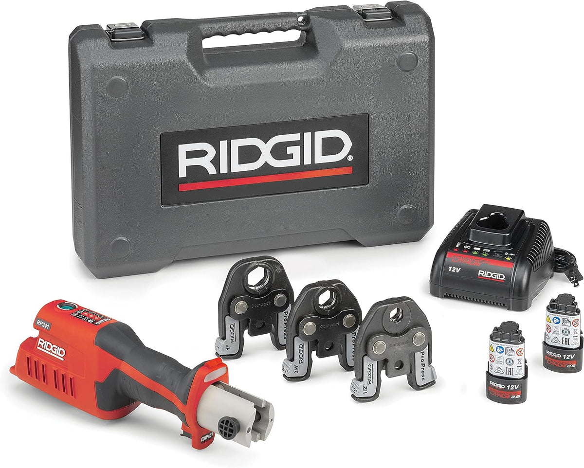 Ridgid 57373 RP 241 Press Tool Kit with Bluetooth, 1/2-1 Jaws