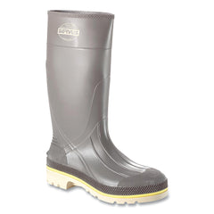 Servus 75105-GYM-100 PRO+ PVC Steel Toe Boots 15 Inches Height Size 10 Gray Yellow Beige