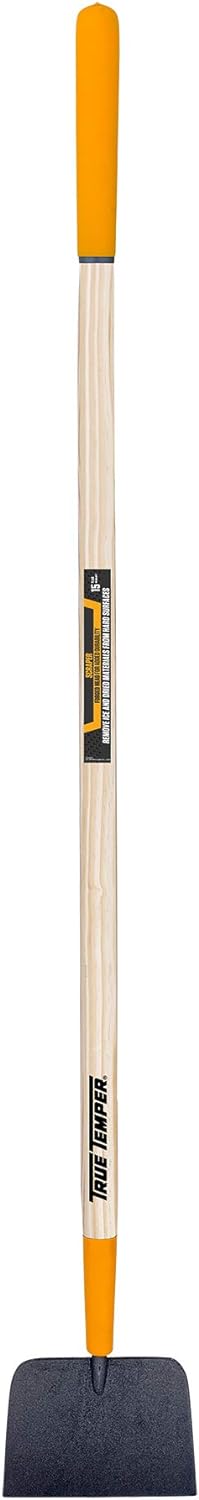 True Temper 2683200 Sidewalk and Ice Scraper with 48 in. Hardwood Handle 7-Inch