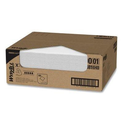 Kimberly-Clark Professional 41100 WypAll X70 Cloths White 14.9 in x 16.6 in 300 Sheets Box