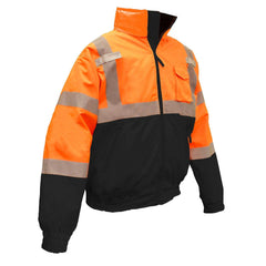 Radians SJ110B-3ZOS-M 2-in-1 Bomber Jacket, Fleece Liner, Orange/Black Bottom, Medium