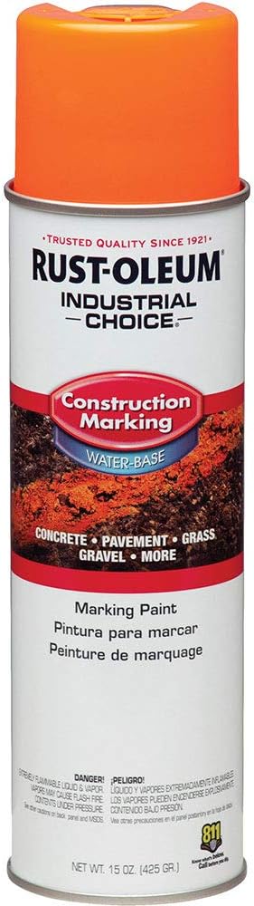 Rust-Oleum 264697 M1400 Construction Marking Orange Gloss 17 Oz. Spray