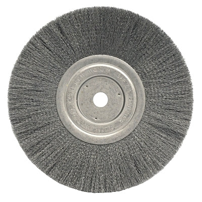 Weiler 1145 Narrow Face Crimped Wire Wheel 8 Inches x 3/4 Inches .008 Steel Wire 6,000 RPM