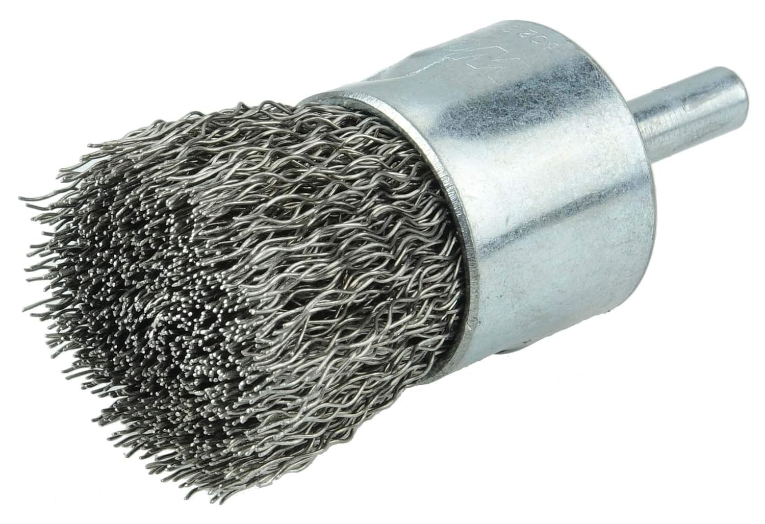 Weiler 10023 Crimped Wire End Brush Stainless Steel Fill 1 in Diameter Brush