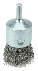 Weiler 10023 Crimped Wire End Brush Stainless Steel Fill 1 in Diameter Brush