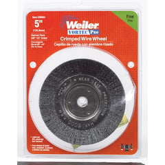 Weiler 36064 Crimped Wire Wheel Brush 5 Inch Diameter 5/8 to 1/2 Inch Arbor