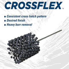 Weiler 34291 CrossFlex Heavy Duty Bore Brush 5.5 Inch Diameter 180SC Grit