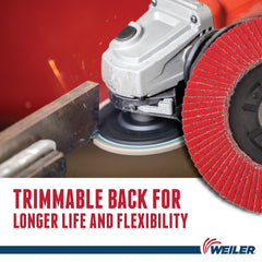 Weiler 50121 Ceramic Abrasive Flap Disc 40 Grit 4.5 Inch