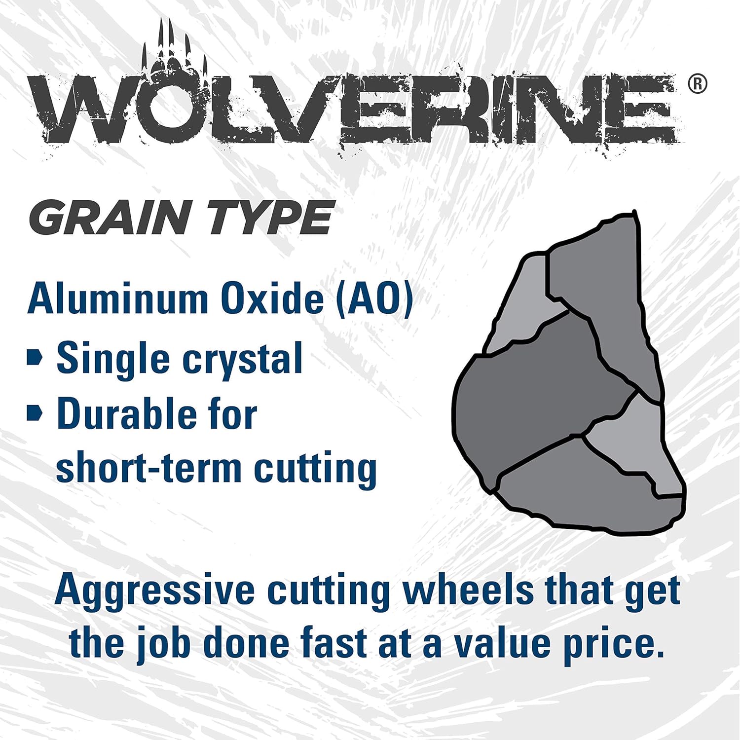 Weiler 56282 Wolverine 7/8 Arbor 0.040 Thickness 6 Diameter A60T Grit Type 1 Large Reinforced Wheel