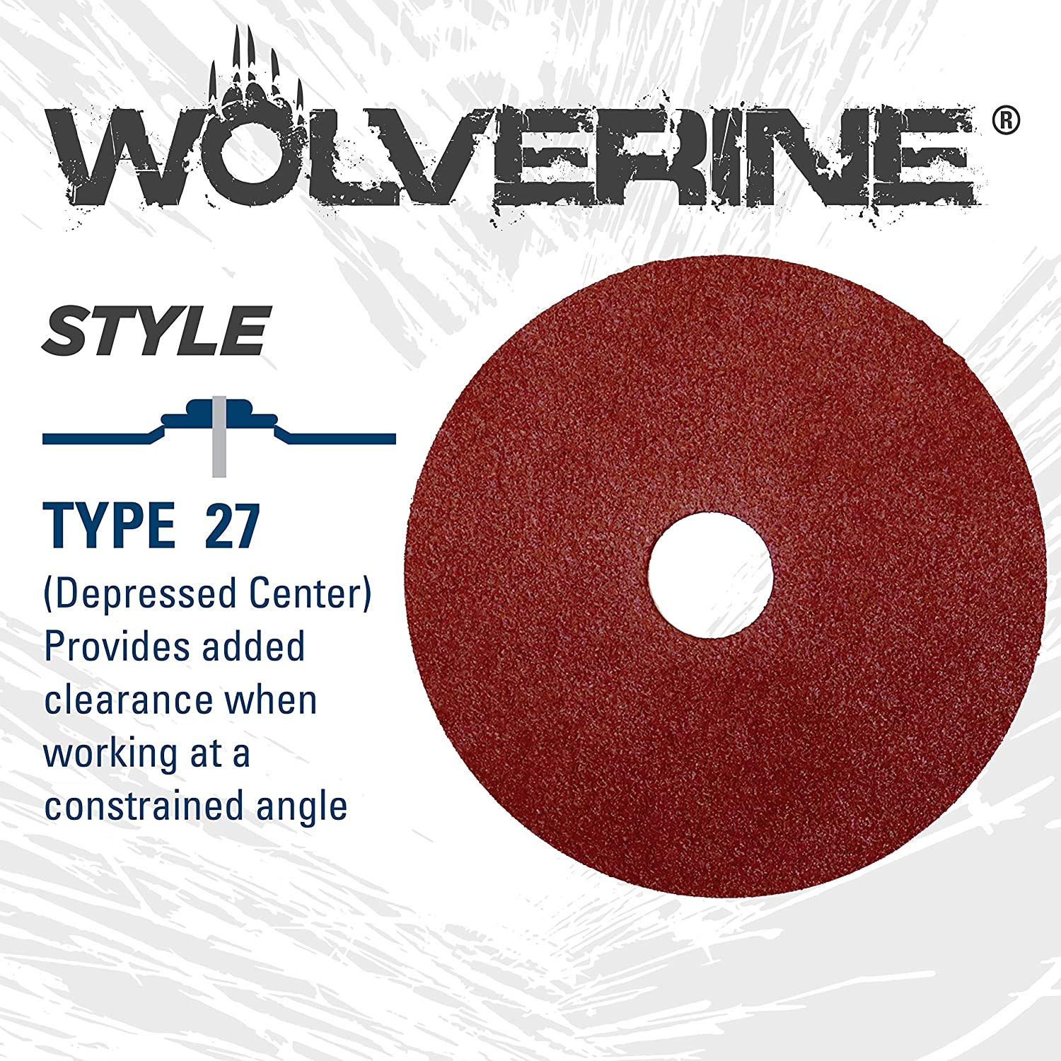 Weiler 59495 Wolverine Aluminum Oxide Resin Fiber Sanding & Grinding Disc 4 Inch Diameter 80 Grit 5/8 Arbor Hole