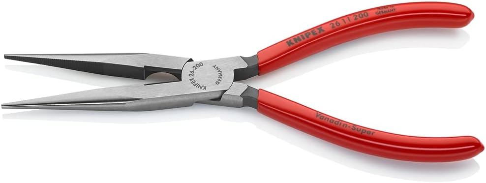 Knipex 2611200 Long Nose Pliers with Cutter 8 Inch