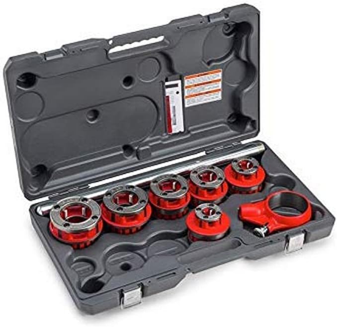 Ridgid 36475 Exposed Ratchet Pipe Threader Set 1/2 to 2 Inch NPT with Carrying Case