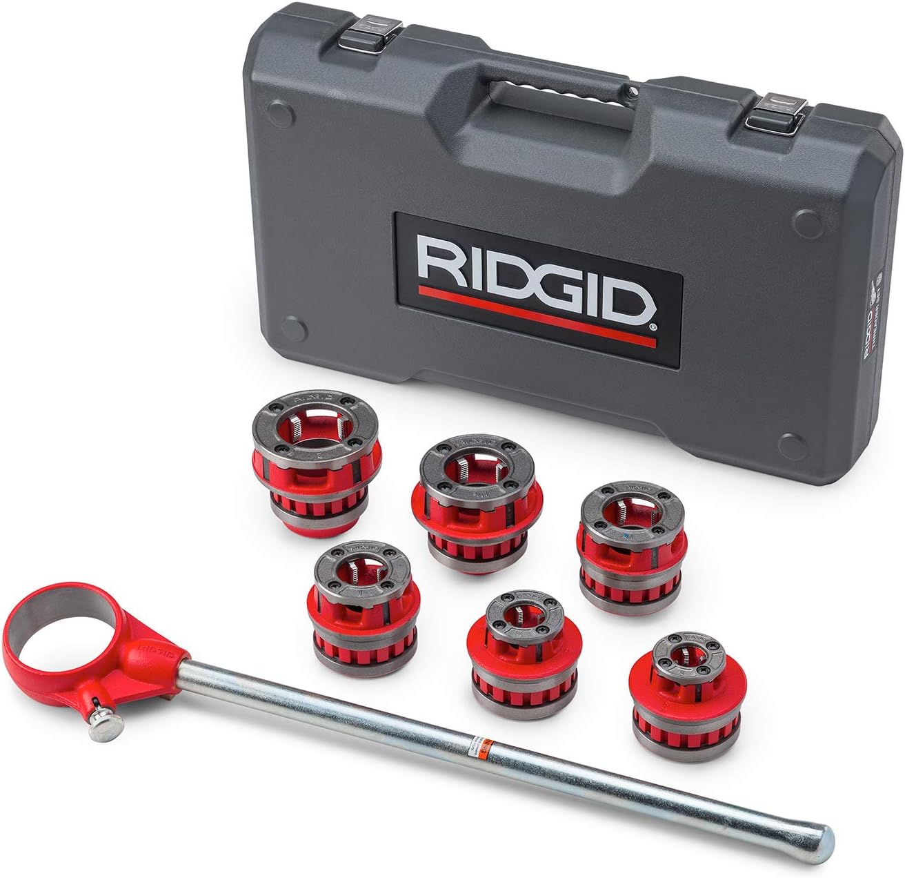 Ridgid 36475 Exposed Ratchet Pipe Threader Set 1/2 to 2 Inch NPT with Carrying Case