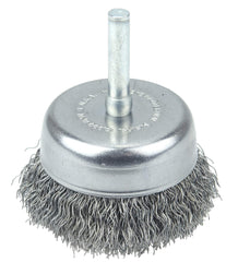 Weiler 14306 2 Crimped Wire Utility Cup Brush .0118 Steel Fill 1/4 Stem