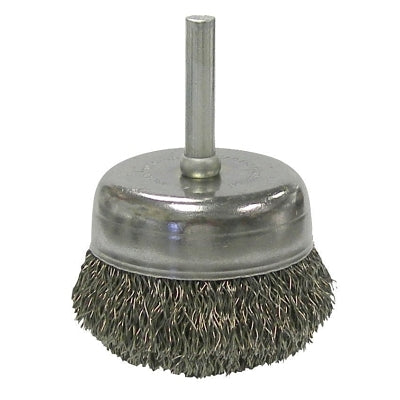 Weiler 14306 2 Crimped Wire Utility Cup Brush .0118 Steel Fill 1/4 Stem