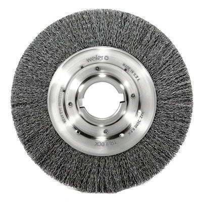 Weiler 6530 Medium-Face Crimped Wire Wheel Stainless Steel 10 inches dia x 1-1/8 inches W Face 3600 RPM