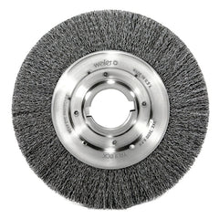 Weiler 6530 Medium-Face Crimped Wire Wheel Stainless Steel 10 inches dia x 1-1/8 inches W Face 3600 RPM