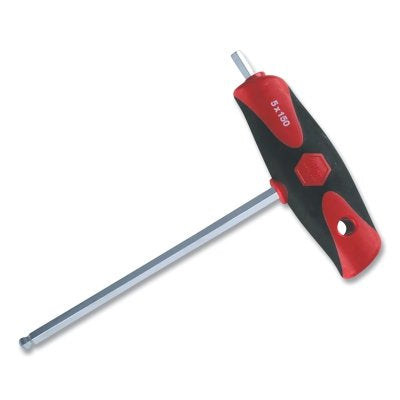 Wiha Tools 54025 SoftGrip Dual Drive Hex T-Handle 2.5 mm 5.9 in Chrome Ball End