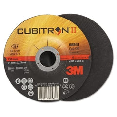 3M 7100098316 Cubitron II Cut-Off Wheel, 6 in dia, 0.045 in Thick, 36 Grit, 10200 rpm