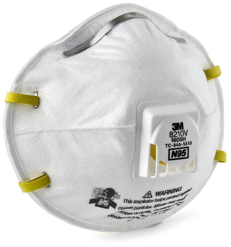 3M 7000002462 Cool Flow Foam, Microfiber and Plastic N95 Particulate Respirator in White (Box of 10)