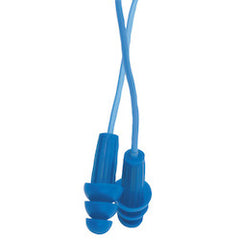 Jackson Safety 13822 H20 Metal Detectable Reusable Earplugs - Corded, Plastic, Blue