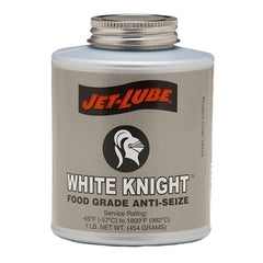 Jet-Lube 16404 White Knight Food Grade Anti-Seize Compound 1 lb Brush Top Can