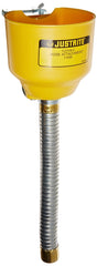 Justrite 11089 Bolt-On Funnel with Galvanized Hose For Steel Can 1 OD x 14 Length