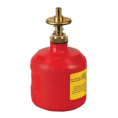 Justrite 14004 8 oz Capacity, 5 1/2 H, 3 1/8 O.D High-Density Polyethylene Red Dispenser Can