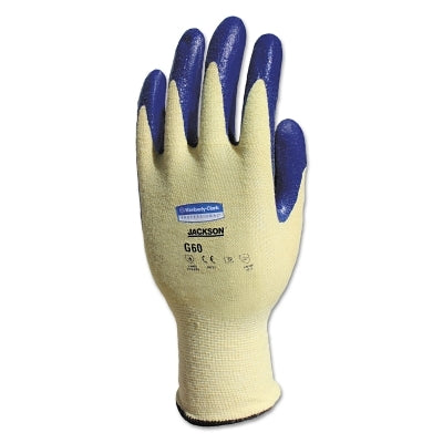 Kimberly-Clark Professional 98232 G60 Level 2 Nitrile Coated Cut Gloves, Large, Yellow/Blue