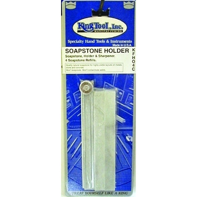 King Tool KFH04C Soapstone Holder 5 in L Flat Includes 4 Soapstone Refills