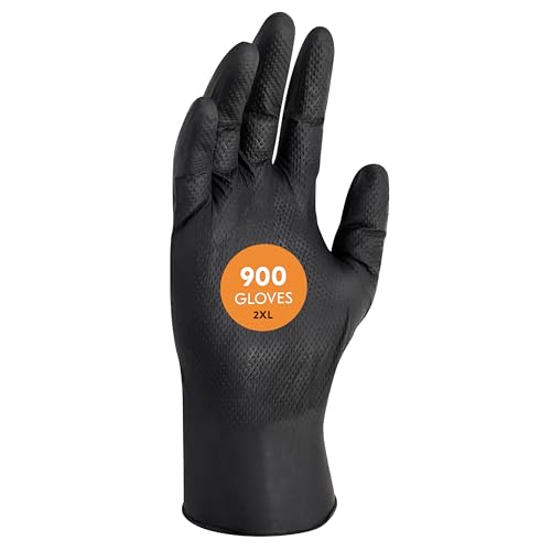 Kleenguard 49279 Kraken Grip Fully Textured Black Nitrile Gloves 2XL 90 Gloves/Box