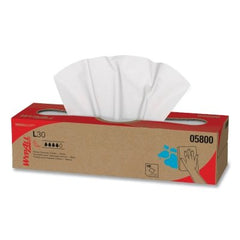 Kimberly-Clark Professional 5800 WypAll L30 Wipers White 9.8 in x 16.4 in Pop-Up Box 100 Sheets per Box 8 Box per Case