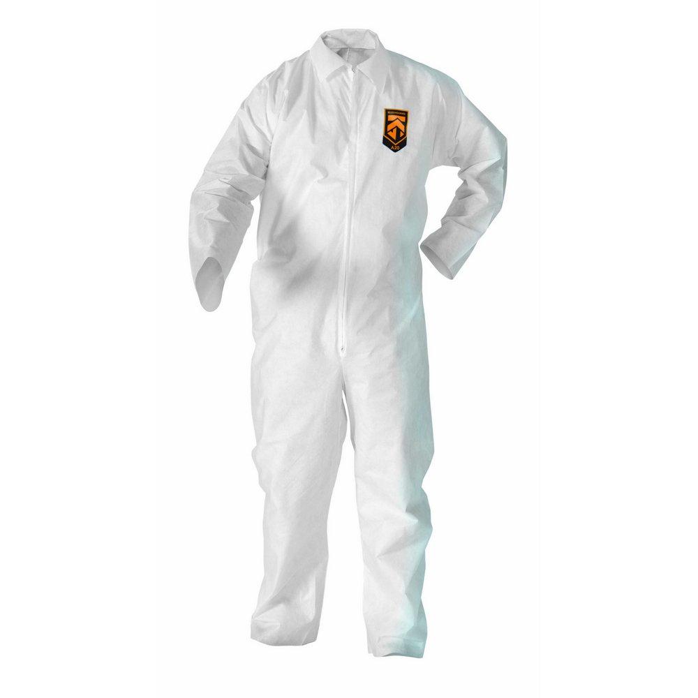 KleenGuard 49002 A20 Breathable Lightweight Disposable Coverall M White