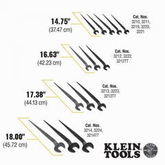 Klein Tools 3214TT US Heavy 1 Erection Wrench with Hole, 18 inches, Alloy Steel