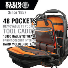 Klein Tools 55485 Tradesman Pro Tool Master Backpack 19.5-Inch 48 Pockets