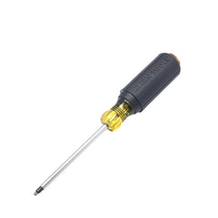 Klein Tools 662 Square-Recess Tip Screwdriver 4-Inch Round Shank Cushion Grip Handle