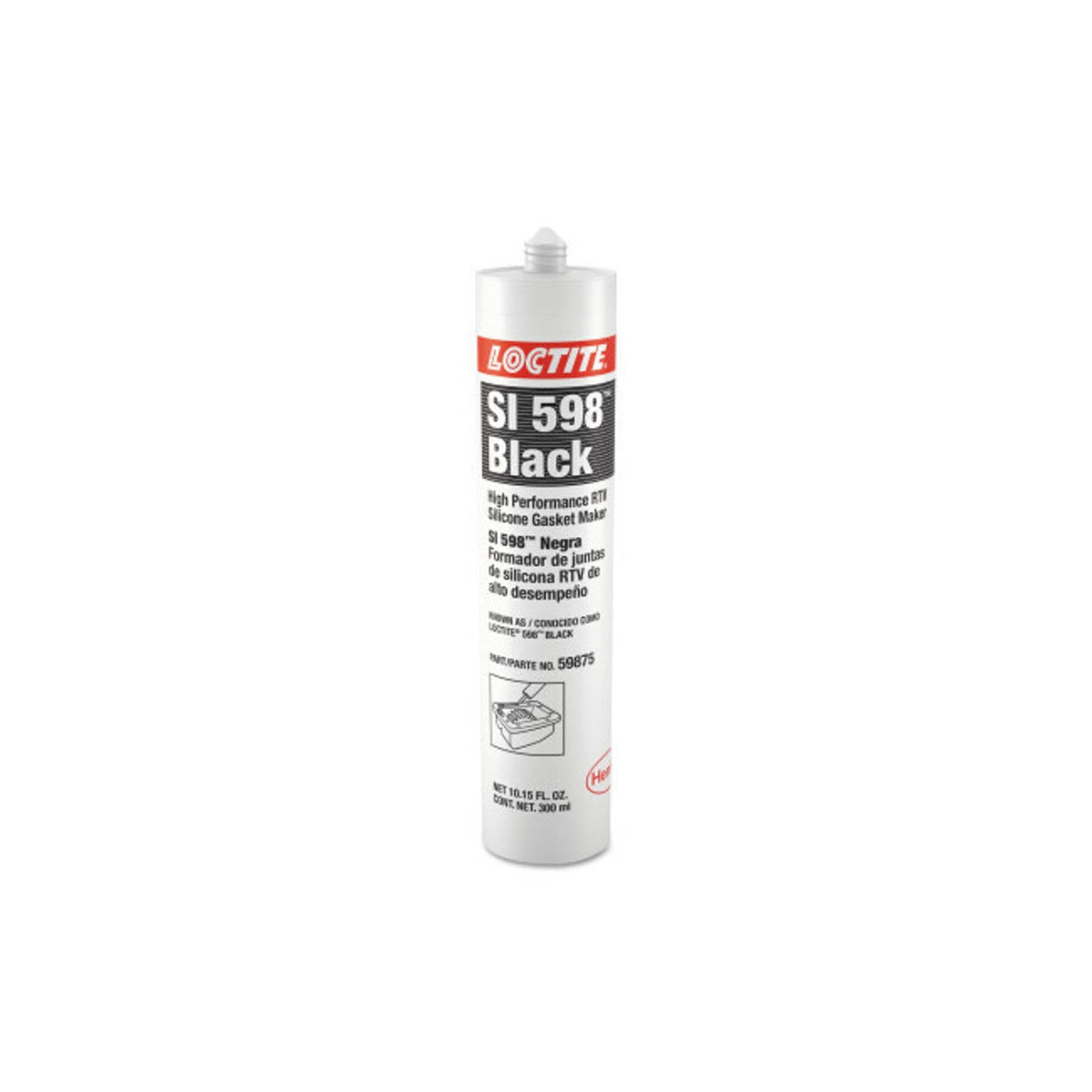 Loctite 135508 598 Black High Performance RTV Silicone Gasket Maker 300 ml Cartridge