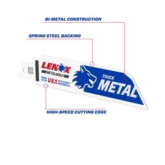 Lenox 201726114R Reciprocating Saw Blade 6 in x 14 TPI