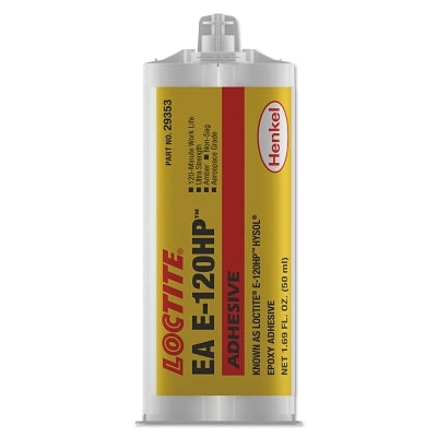 Loctite 237128 E-120HP Hysol Epoxy Adhesive Ultra Strength 50 mL Dual Cartridge Amber