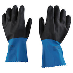 MAPA Professional 334949 Unisex Adult Chemical Resistant Safety Gloves Black/Blue X-Large US