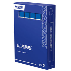 Markal 80355 Timberstik All Purpose Lumber Crayon Wax Based 12 Pack Blue Weather and Fade Resistant