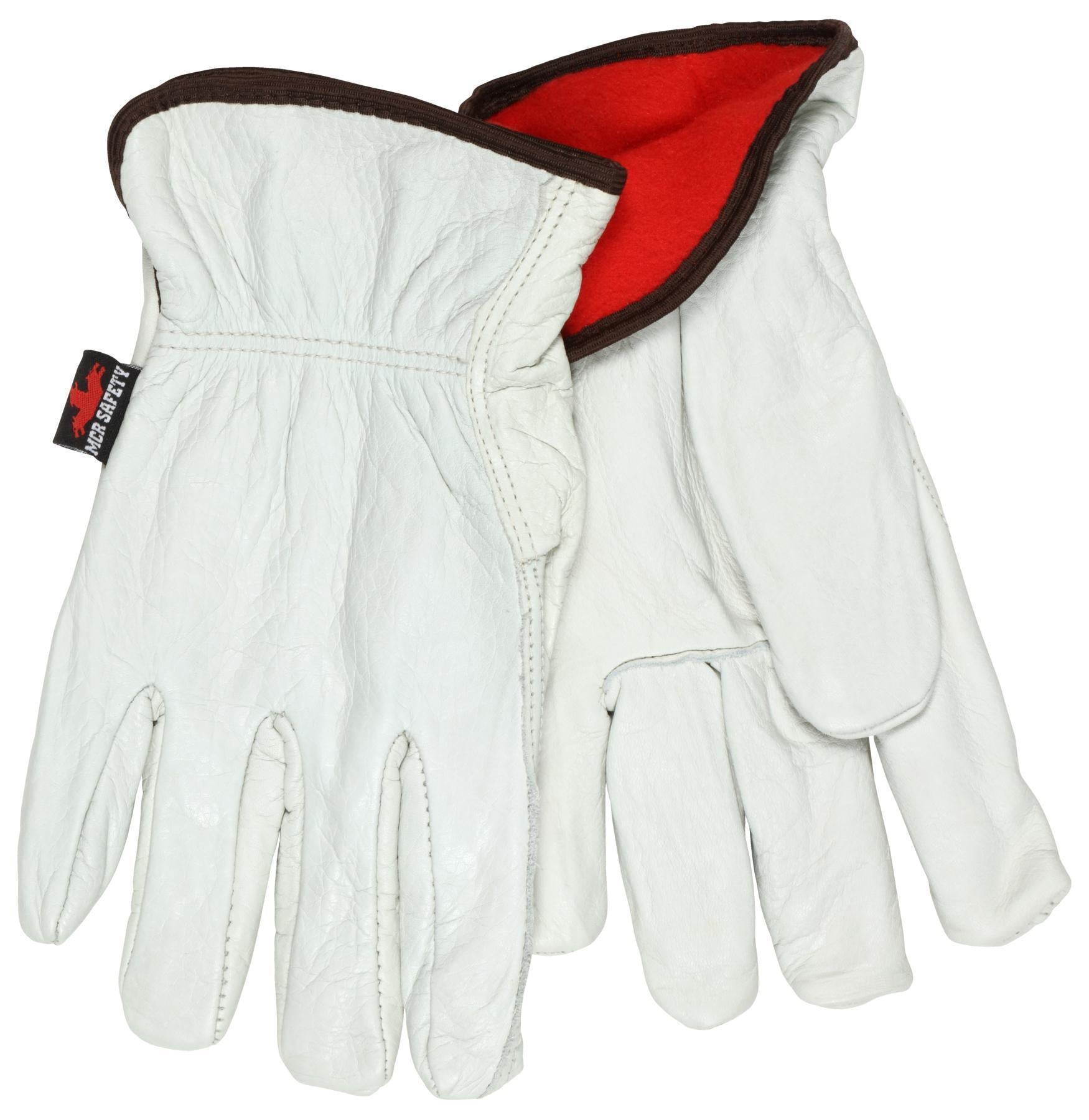 MCR Safety 3250M Premium Driver Gloves Red Fleece Lined Medium