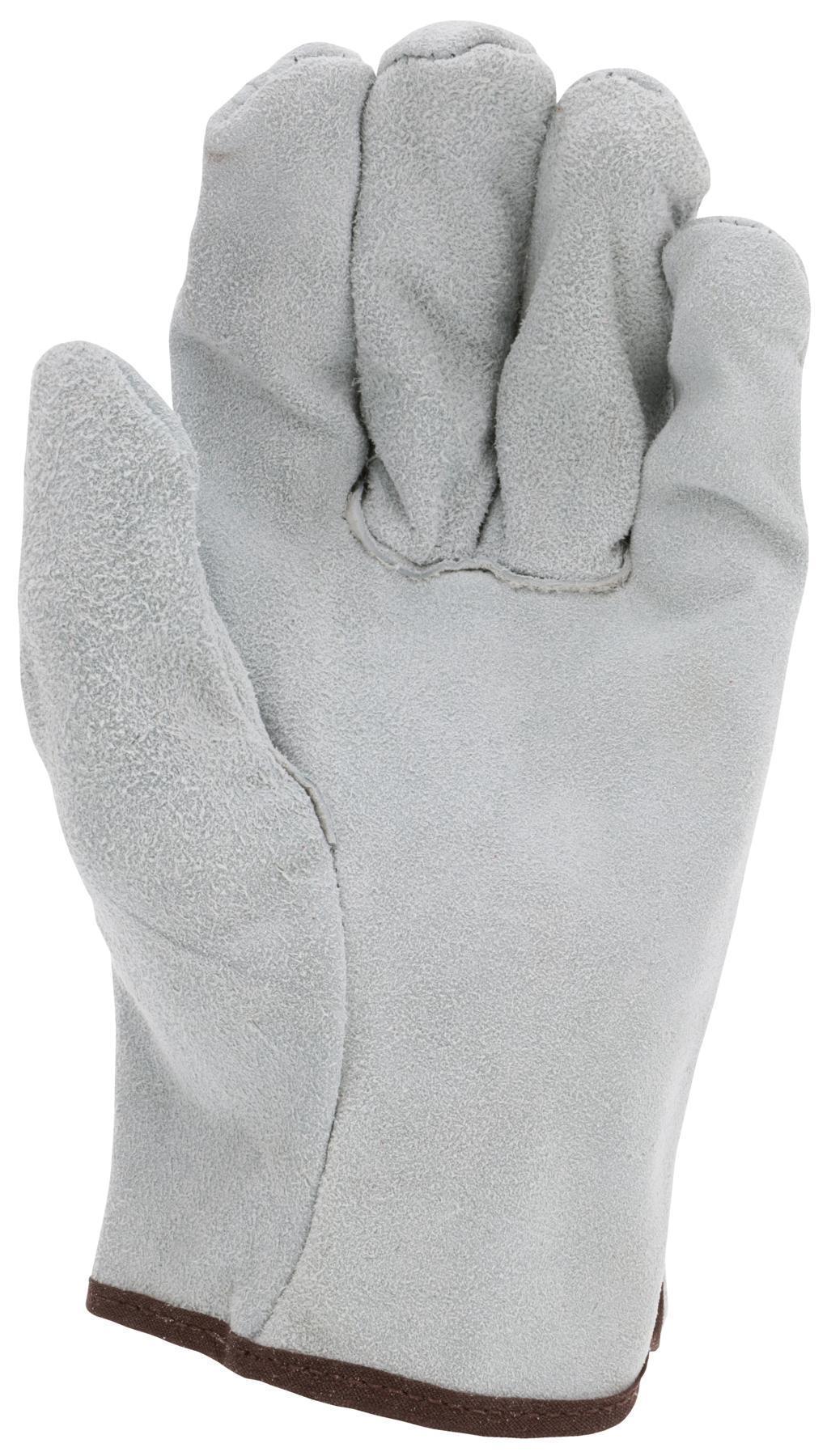 MCR Safety 3100L Premium Grade General Purpose Gloves Large Gray Unlined Cowhide Leather