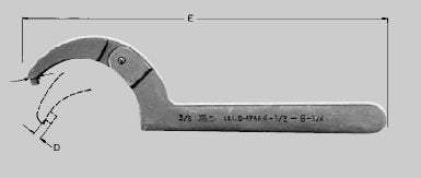 Martin Tools 0472A Adjustable Pin Spanner Wrench 1-1/4 to 3 Inch