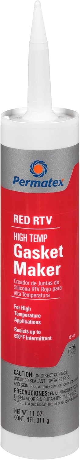 Permatex 81409 High Temp Red RTV Silicone Gasket 11 oz