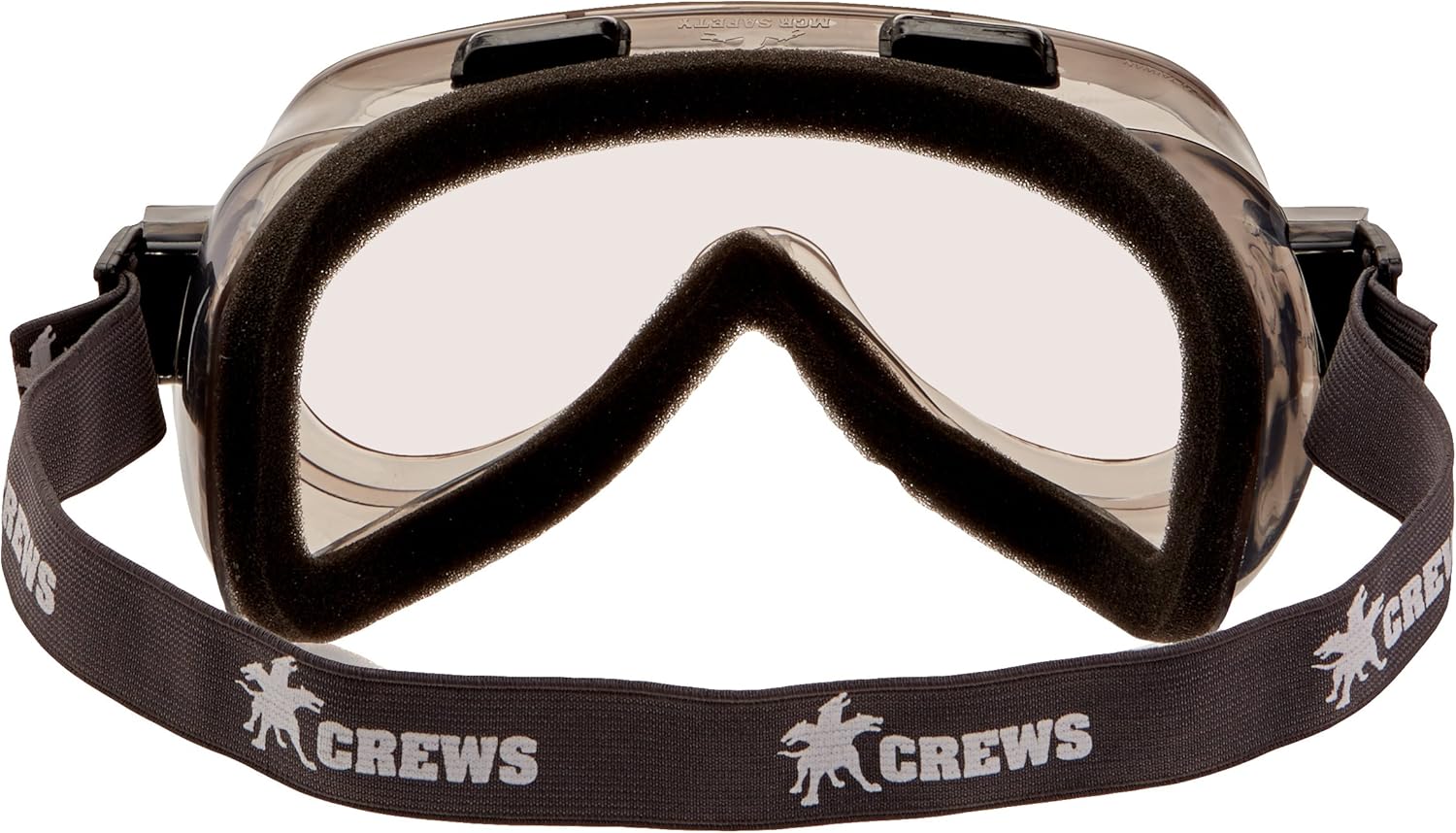 MCR Safety 2400F Verdict Polyvinyl Chloride Strap Foam Lining Safety Goggle Smoke Frame Clear Lens 1 Pair