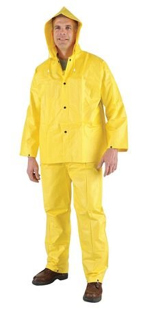 MCR Safety 3003X2 Wizard Yellow Double-Coated PVC Rain Suit, Xx-Large, Yellow