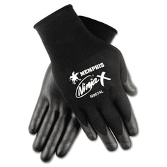 MCR Safety N9674L Ninja X Work Gloves 15 Gauge Nylon Lycra Shell Large Bi-Polymer Coated Palm & Fingertips